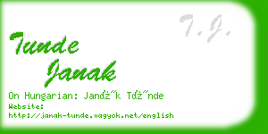 tunde janak business card